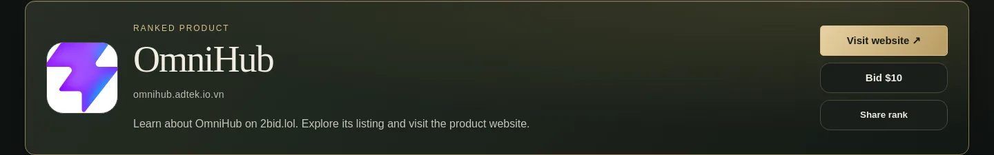 2bid.lol — a real Hero section