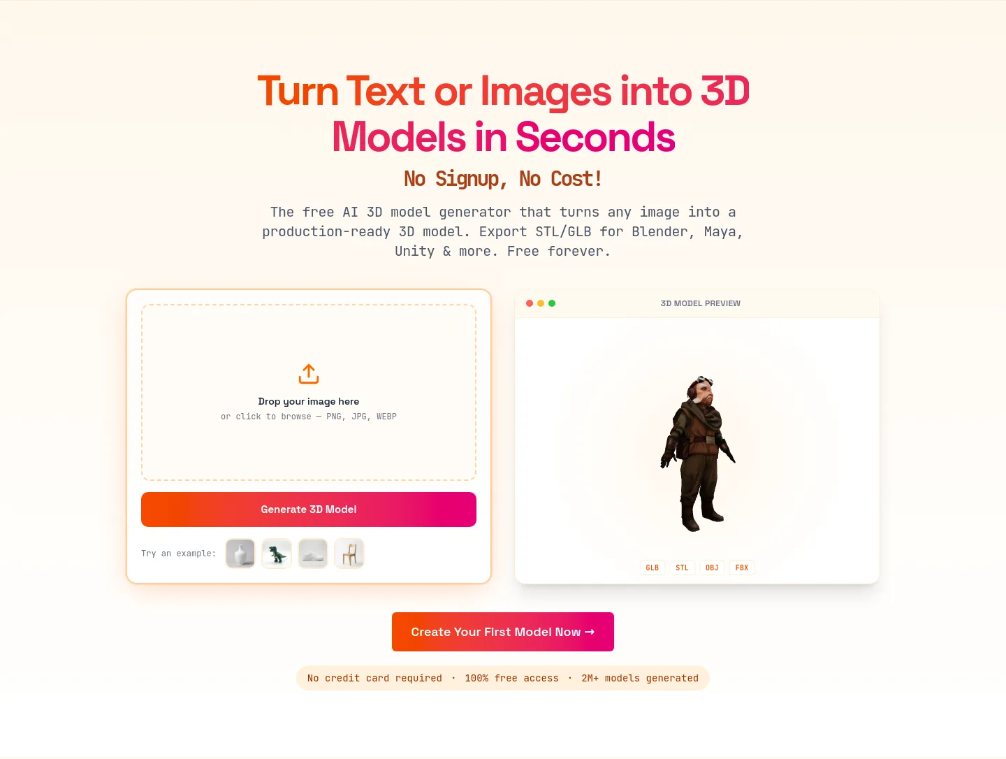 3daimaker.com — a real Hero section