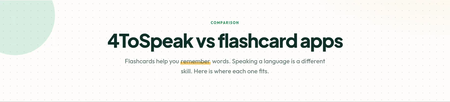 4tospeak.com — a real Hero section