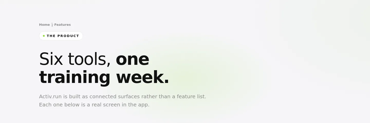 activ.run — a real Hero section