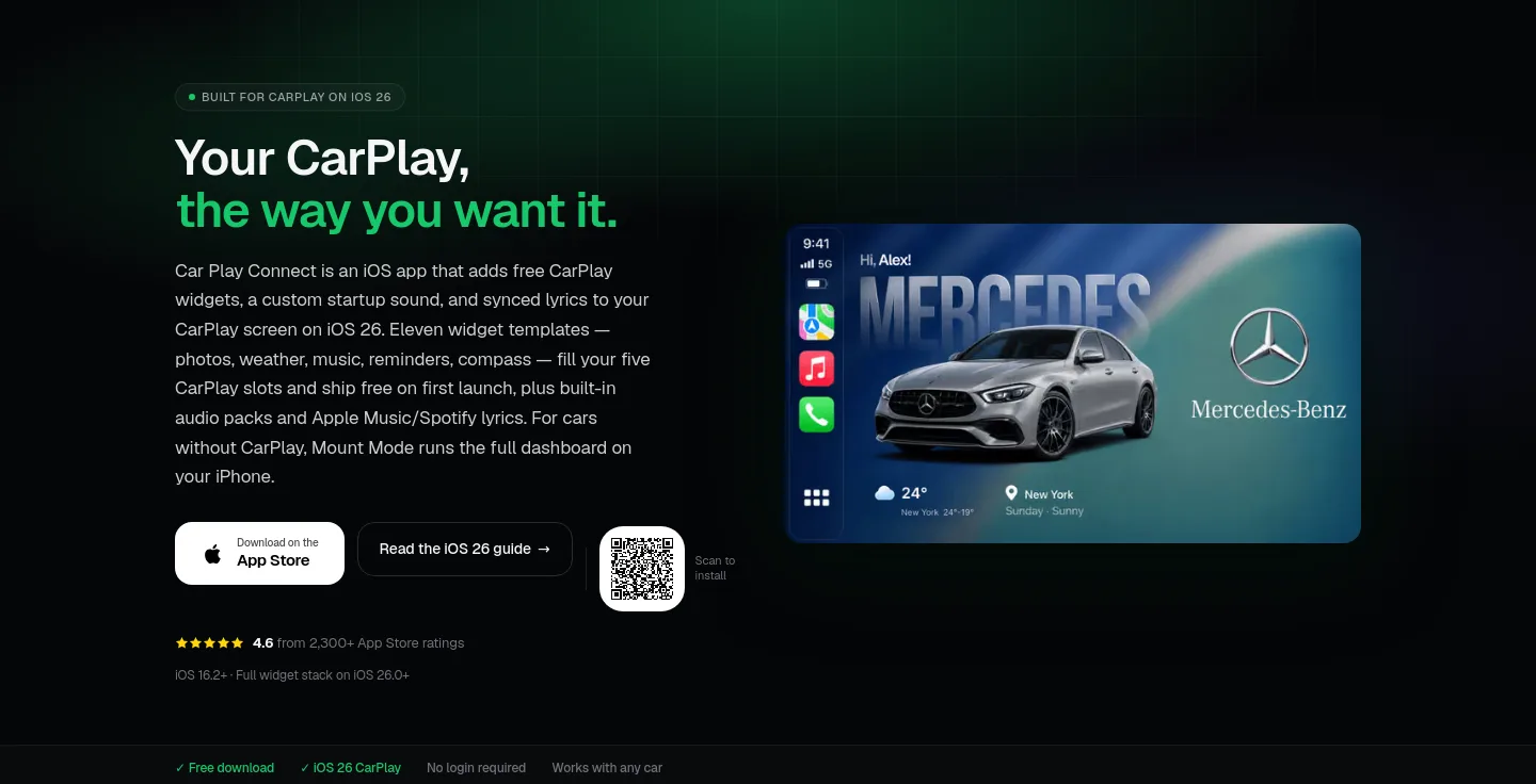 addcarwidgets.com — a real Hero section