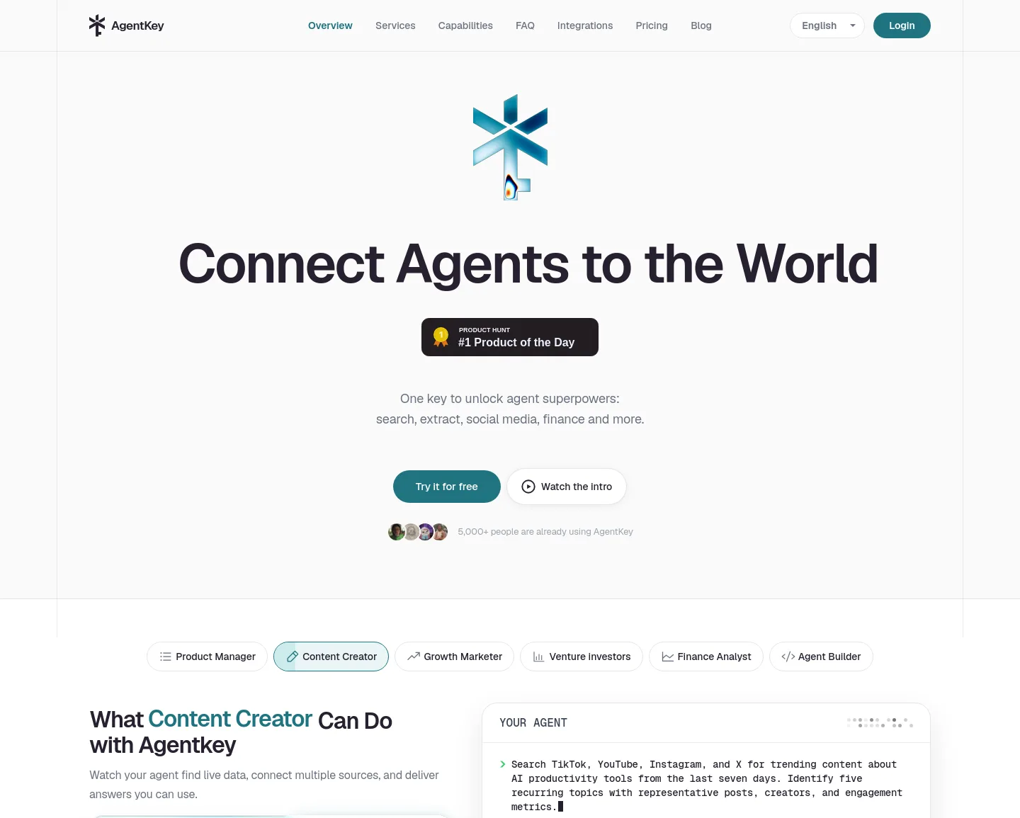 agentkey.app — a measured funnel