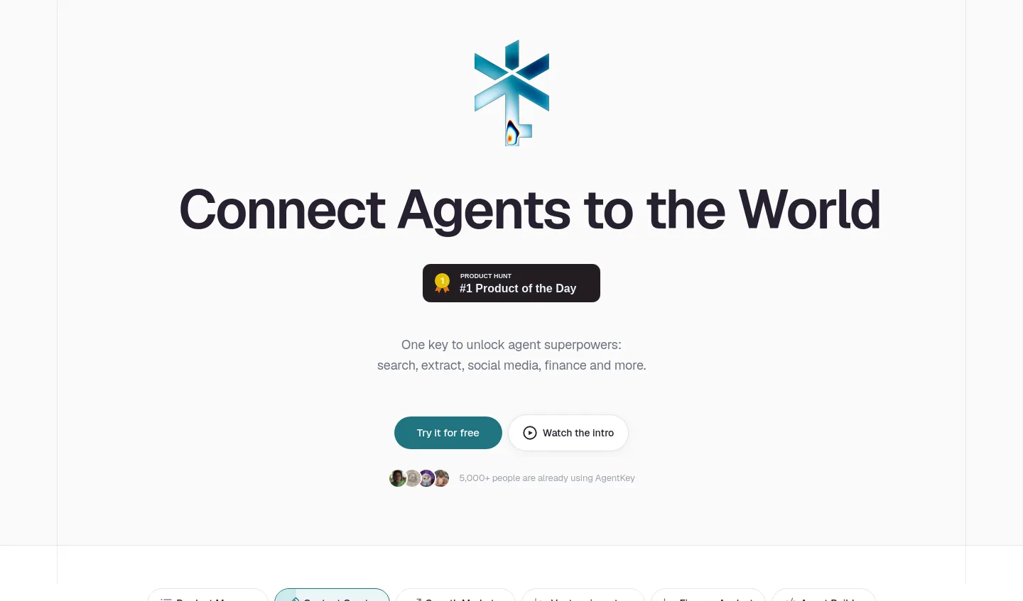 agentkey.app — a real Stats section