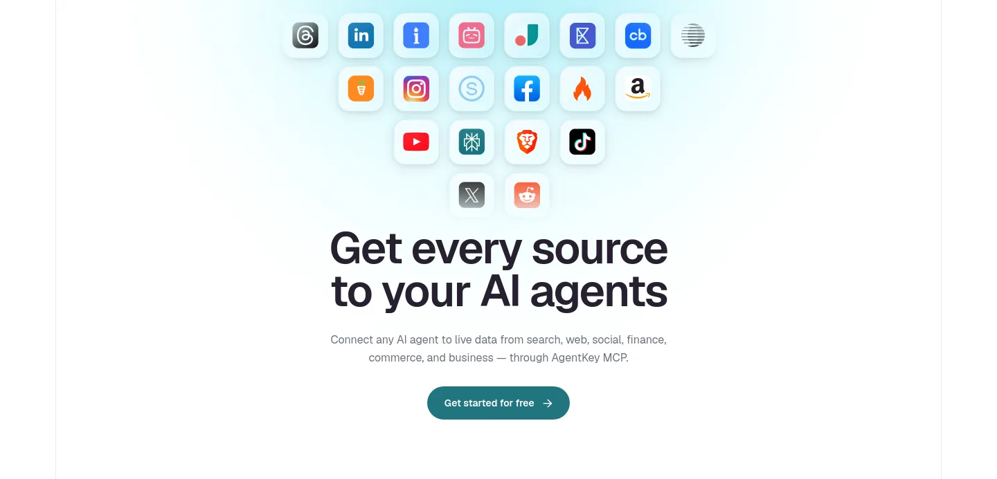 agentkey.app Hero section