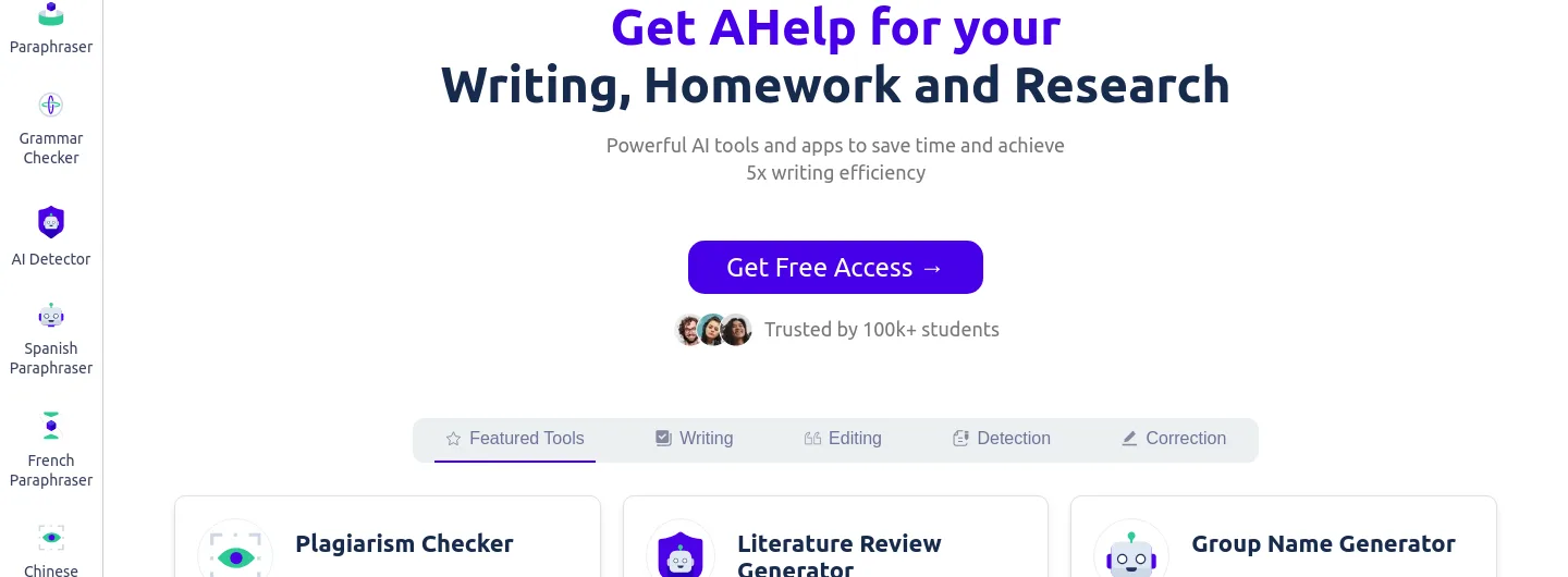 ahelp.com — a real Hero section