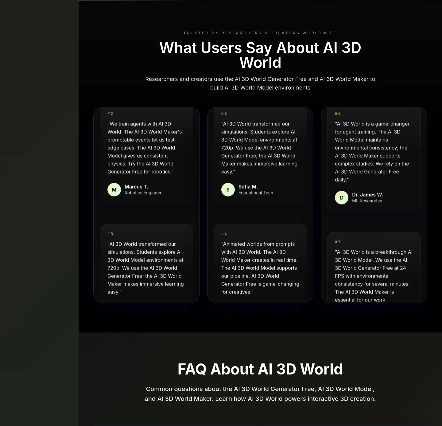 ai3dworld.org — a real Logo Wall section