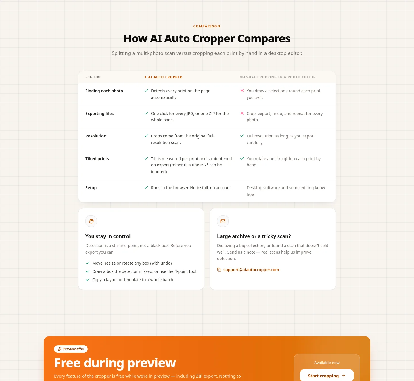 aiautocropper.com — Features