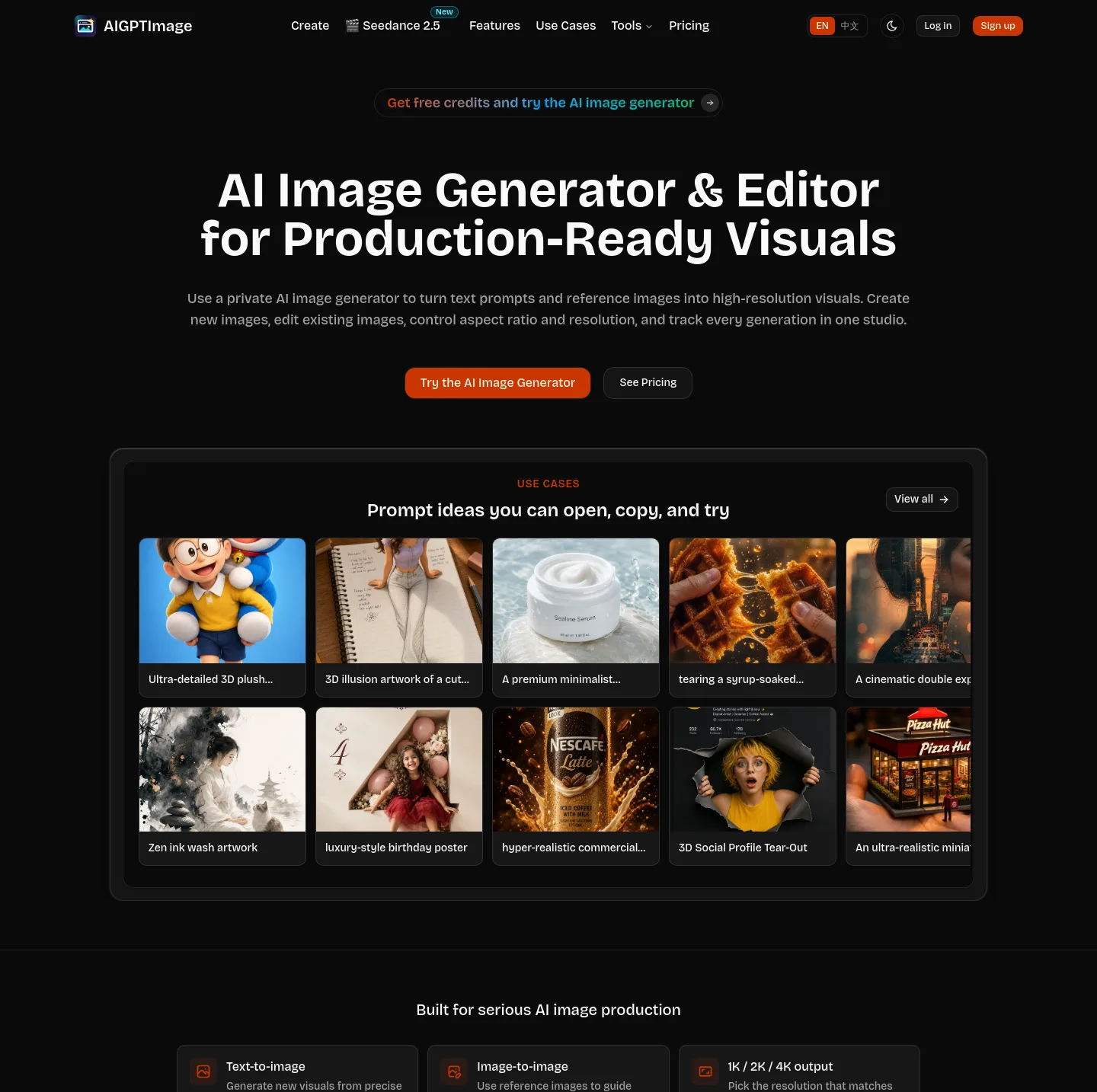 aigptimage.org — a measured funnel