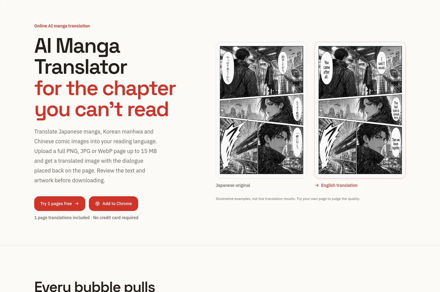 aimangatranslate.org — a real Hero section
