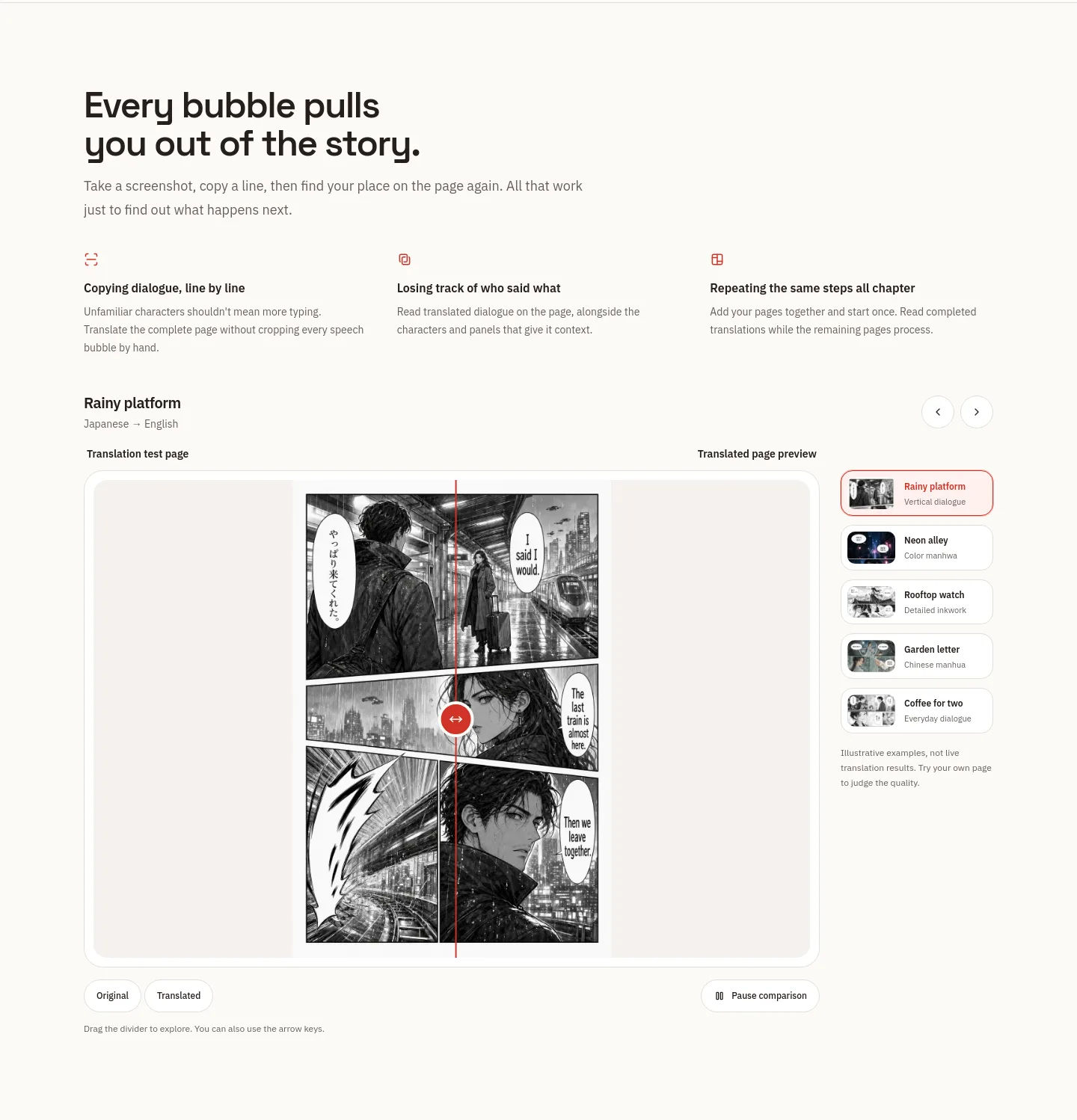 aimangatranslate.org Features section