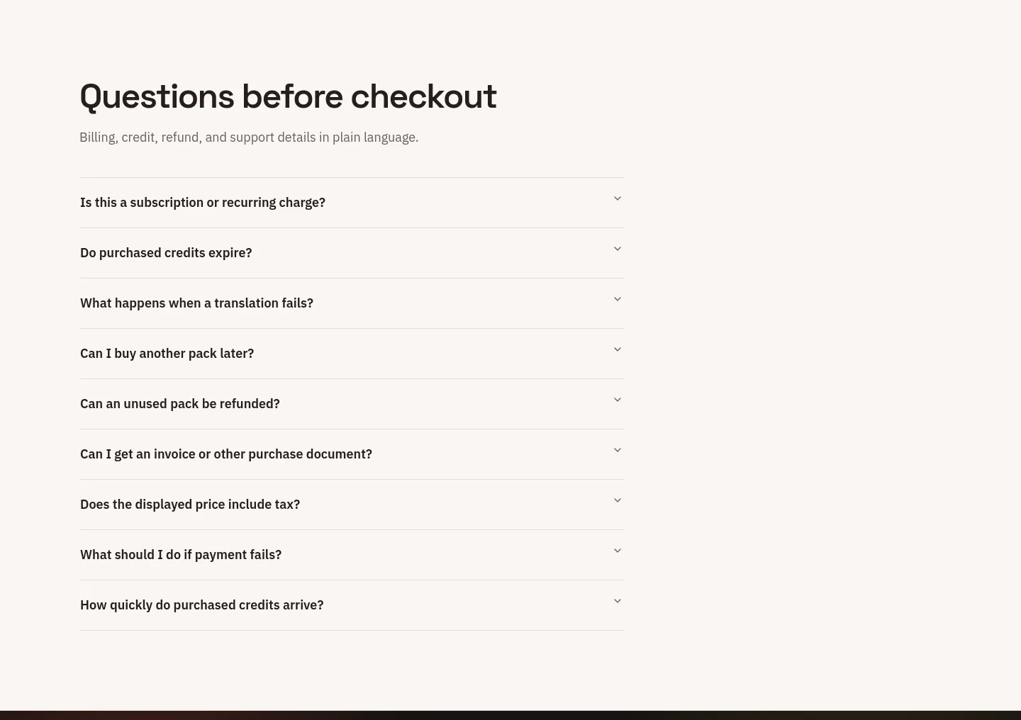 aimangatranslate.org FAQ section