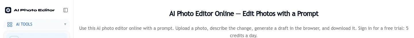 aiphotoreditor.com — a measured funnel