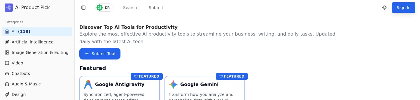 aiproductpick.com — a measured funnel