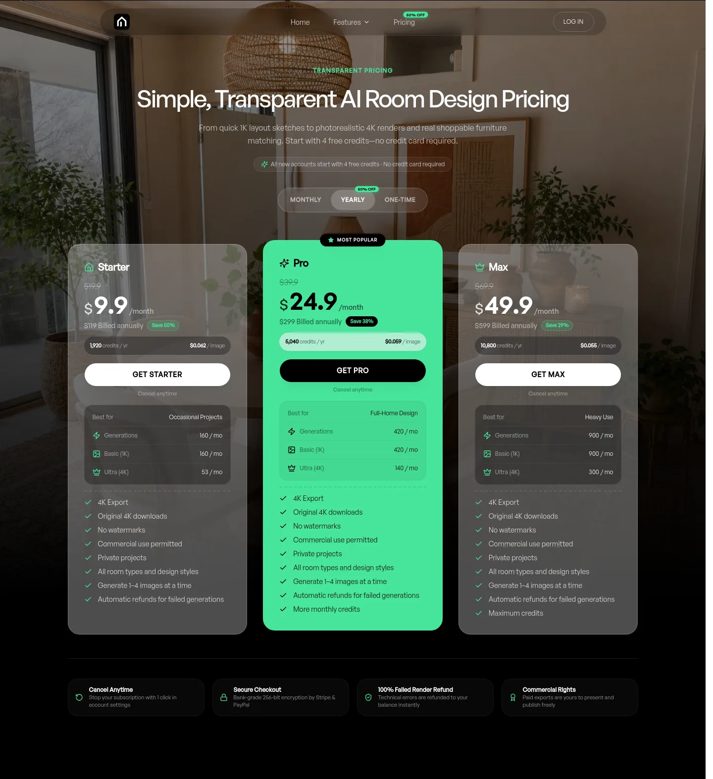 airoomdesigntool.com Hero section