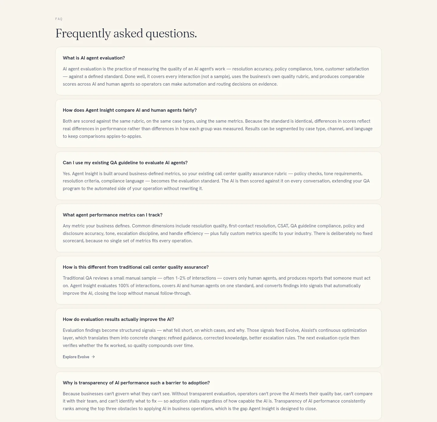 aissist.io FAQ section