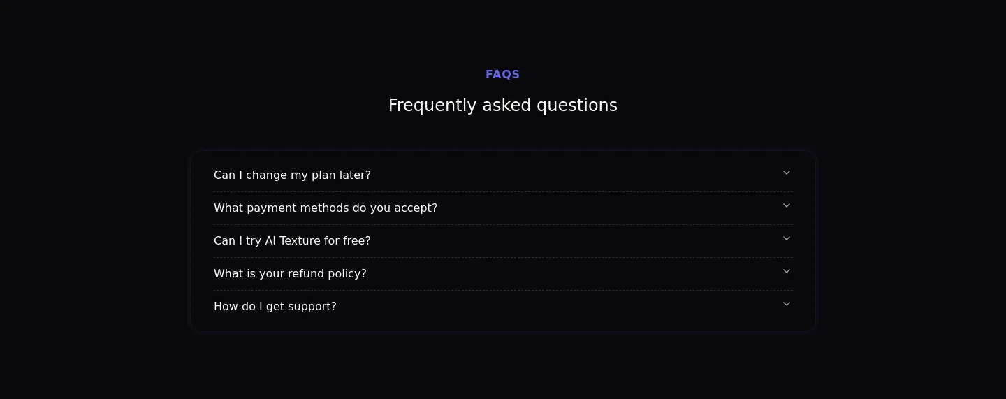 aitexture.ai FAQ section