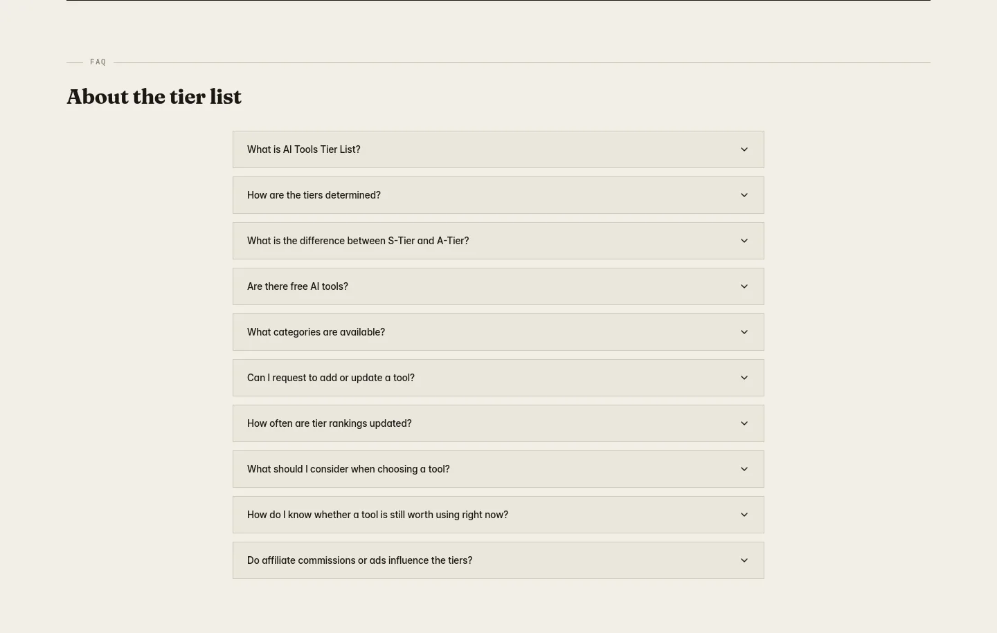 aitierlist.xyz FAQ section