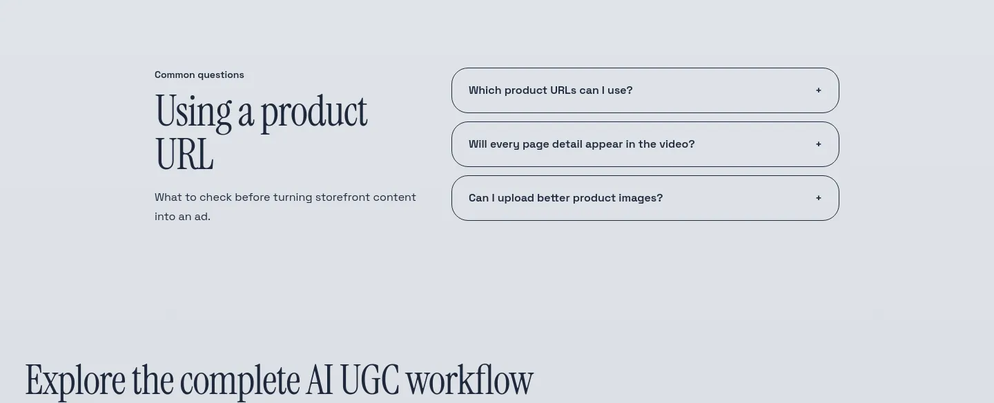 aiugcvideogenerator.com FAQ section