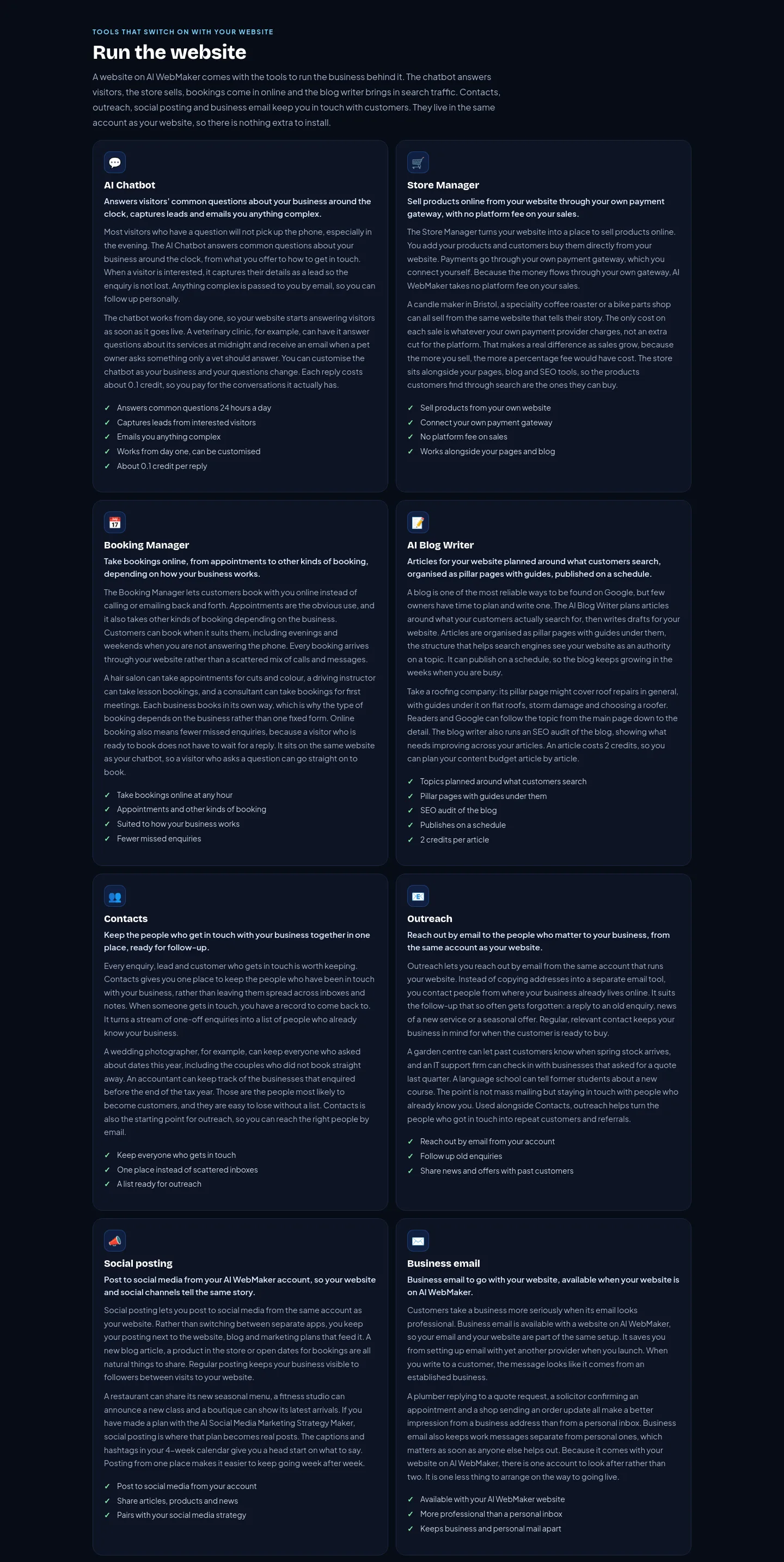 aiwebmaker.co FAQ section