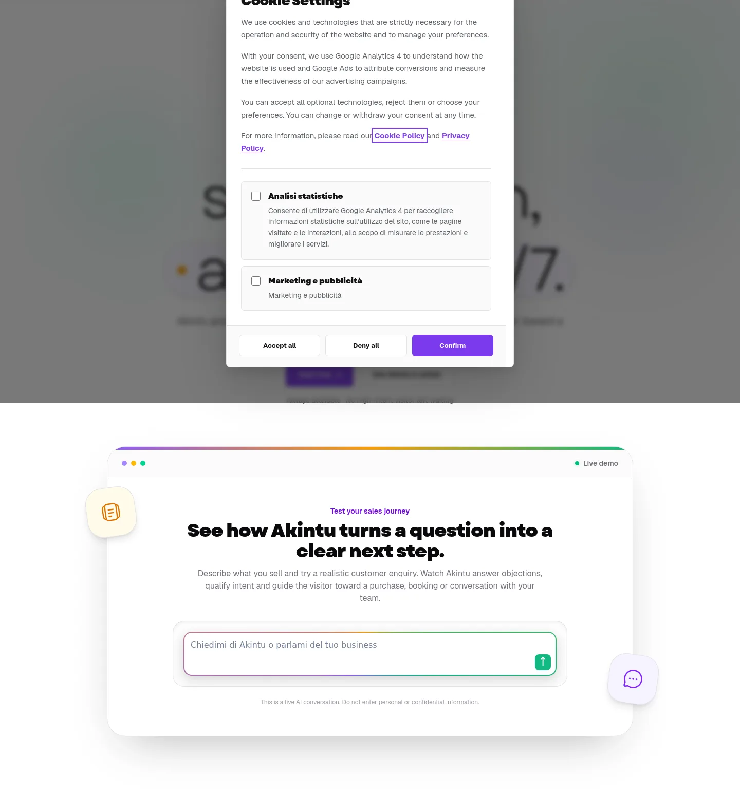 akintu.io Hero section