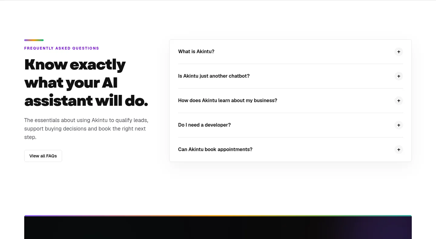 akintu.io FAQ section