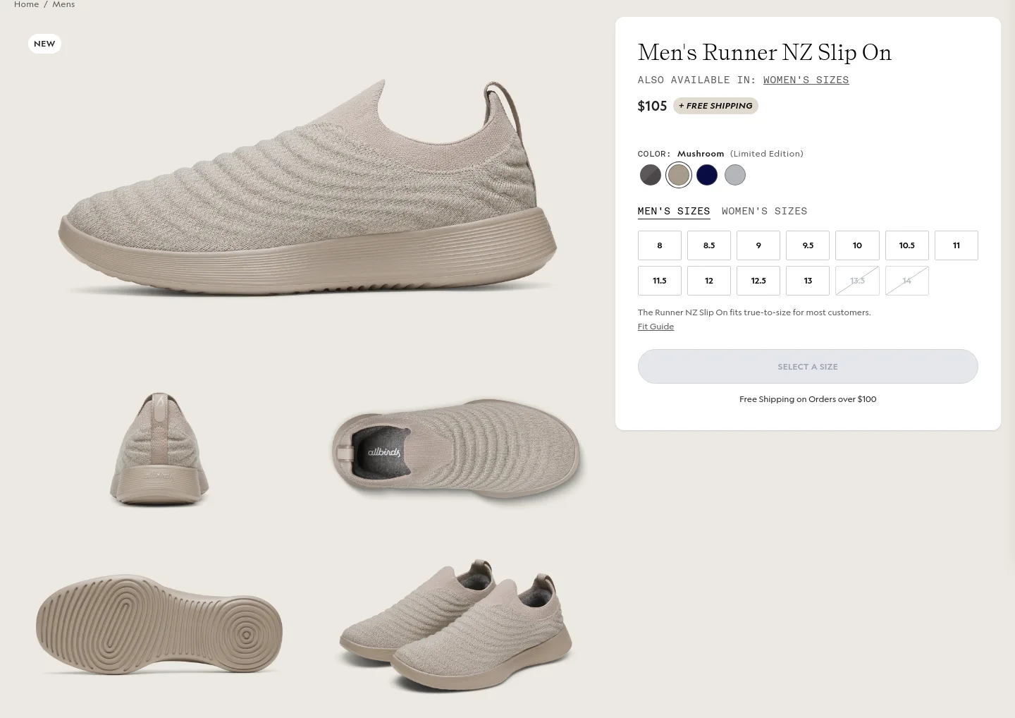 allbirds.com — a real Hero section
