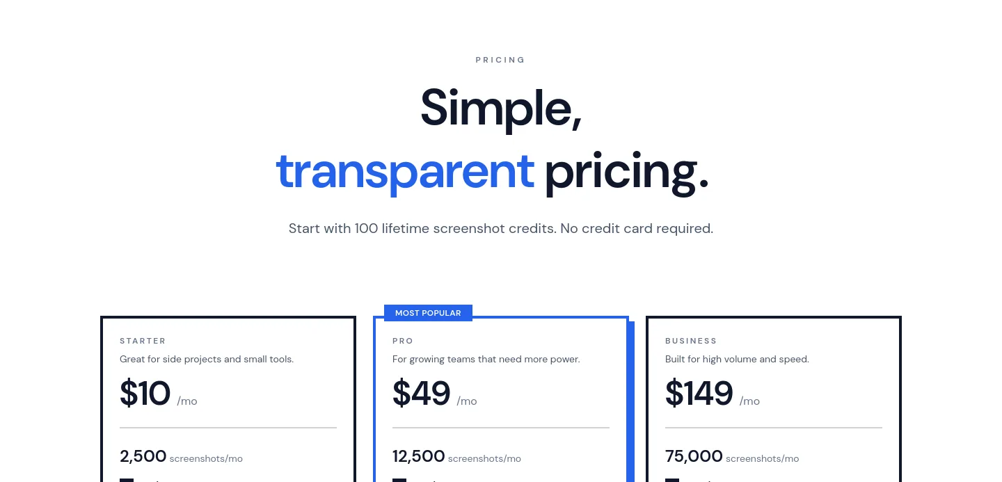 allscreenshots.com Hero section
