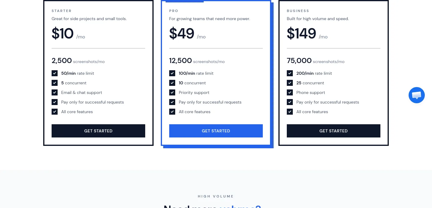 allscreenshots.com Pricing section
