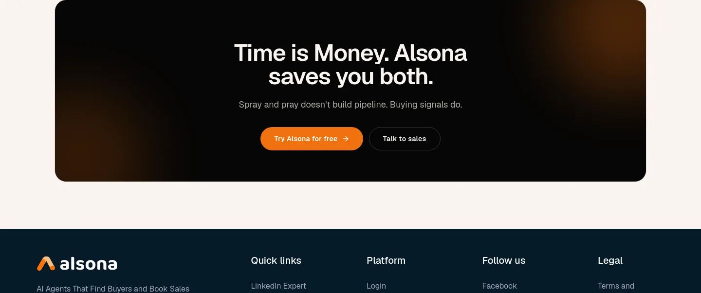 alsona.com CTA section