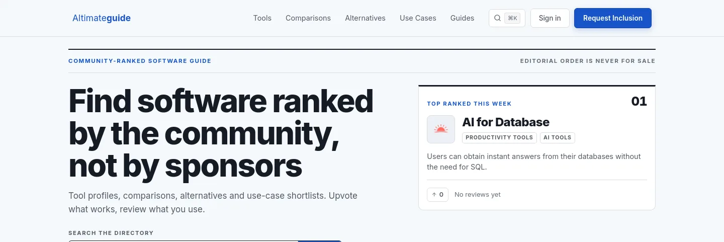 altimateguide.com — a measured funnel