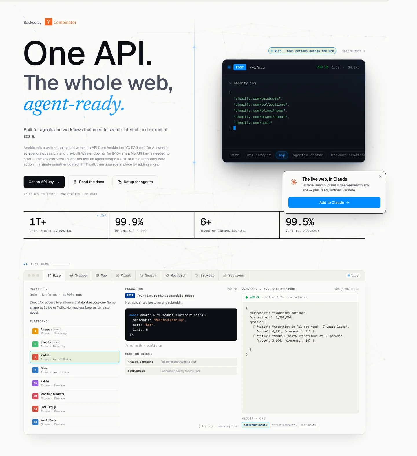 anakin.io Hero section