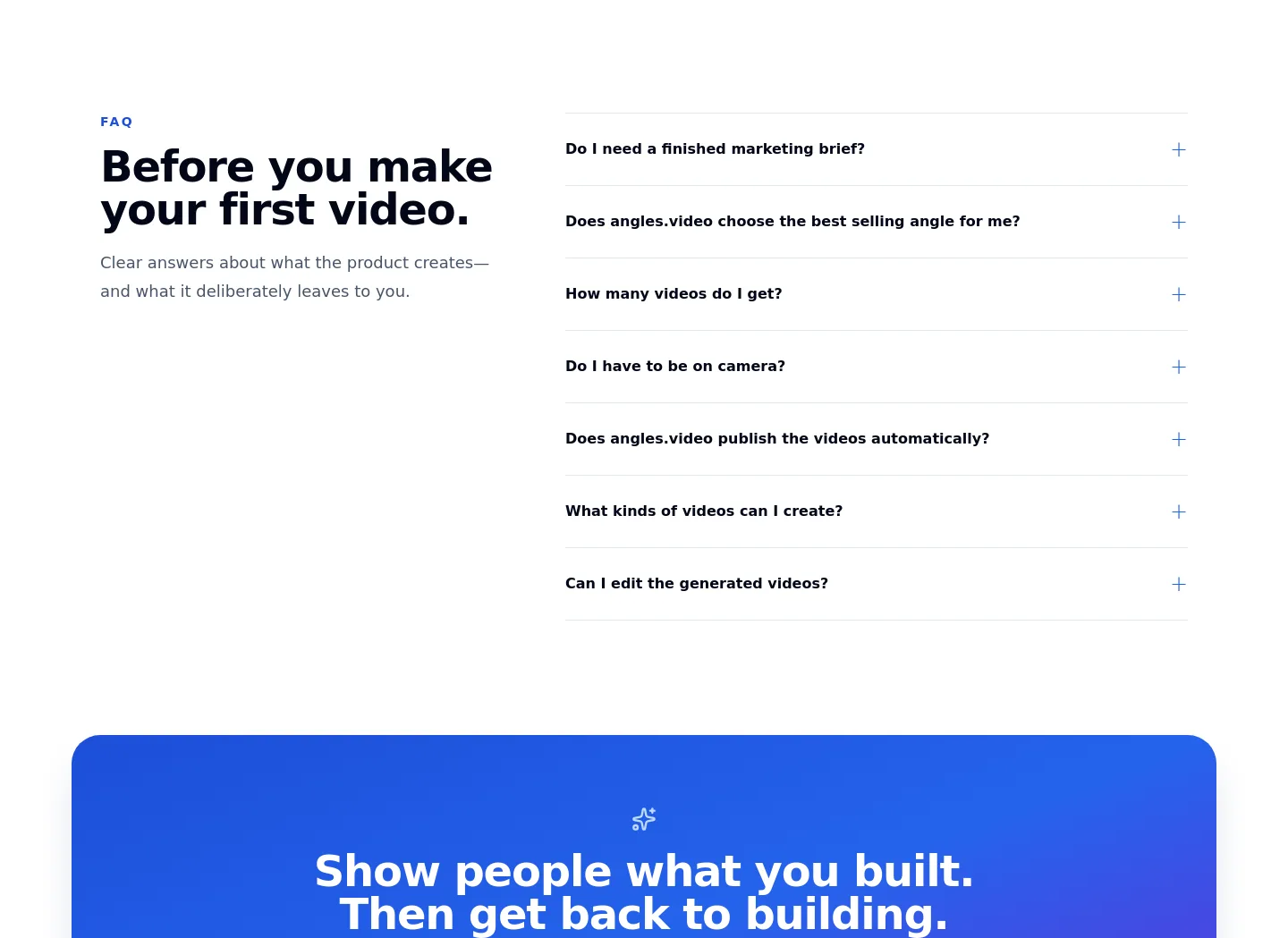 angles.video FAQ section