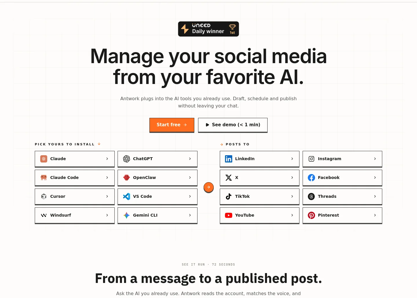 antwork.io — a real Hero section