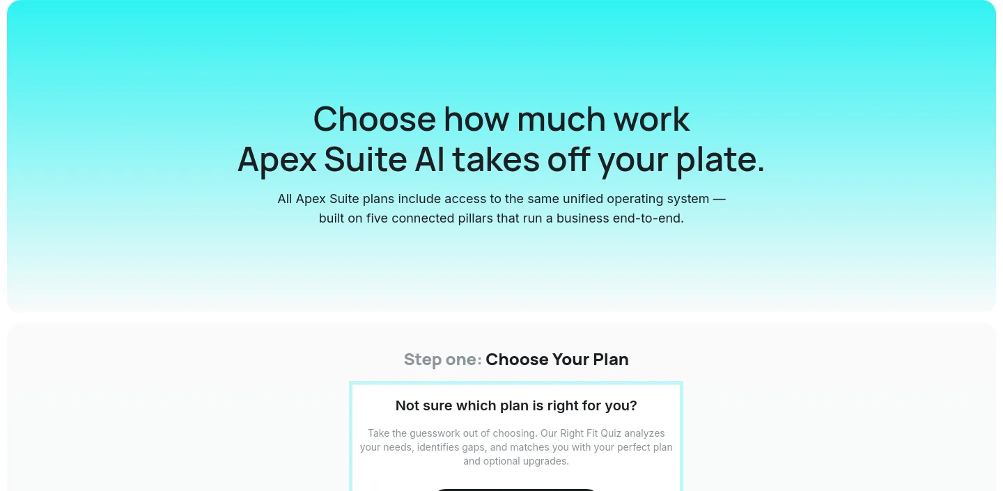 apexsuiteai.com — a real Hero section