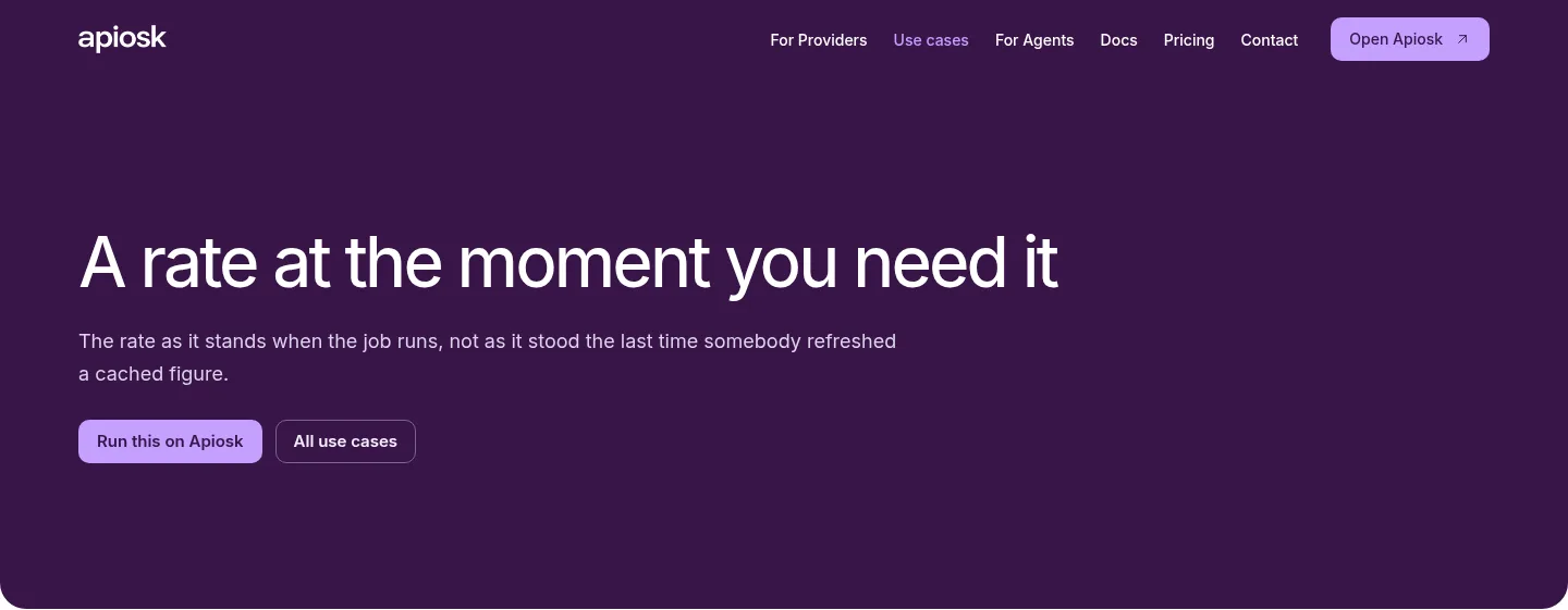apiosk.com — a real Hero section