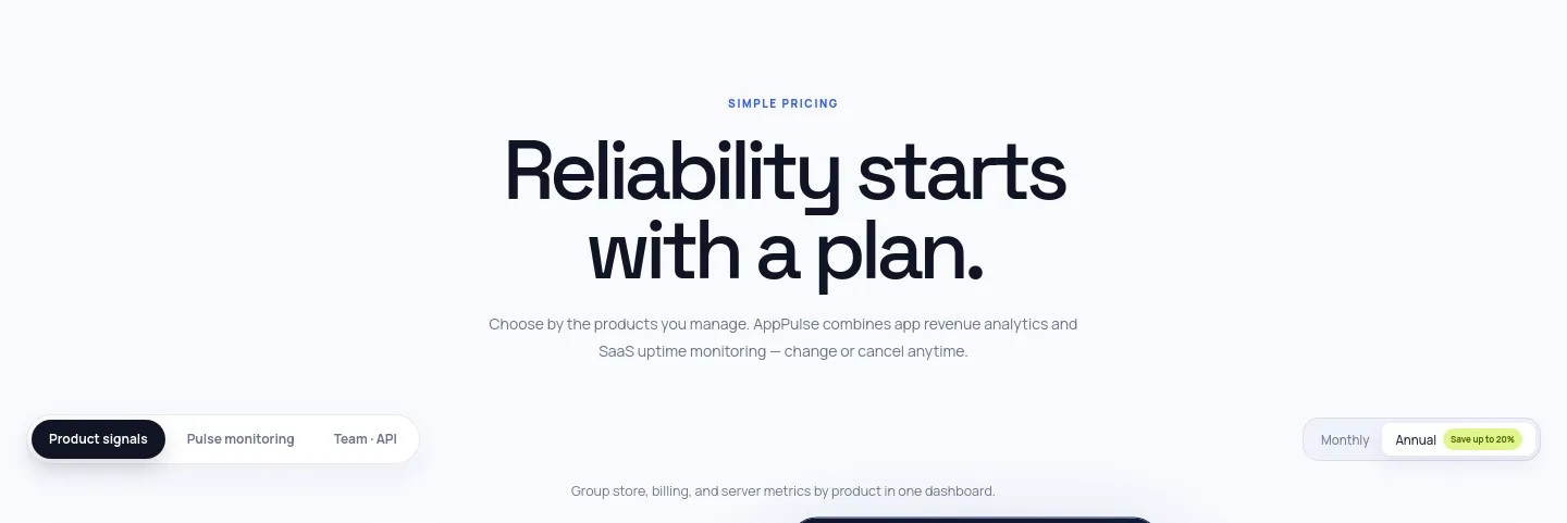 apppulse.io Hero section