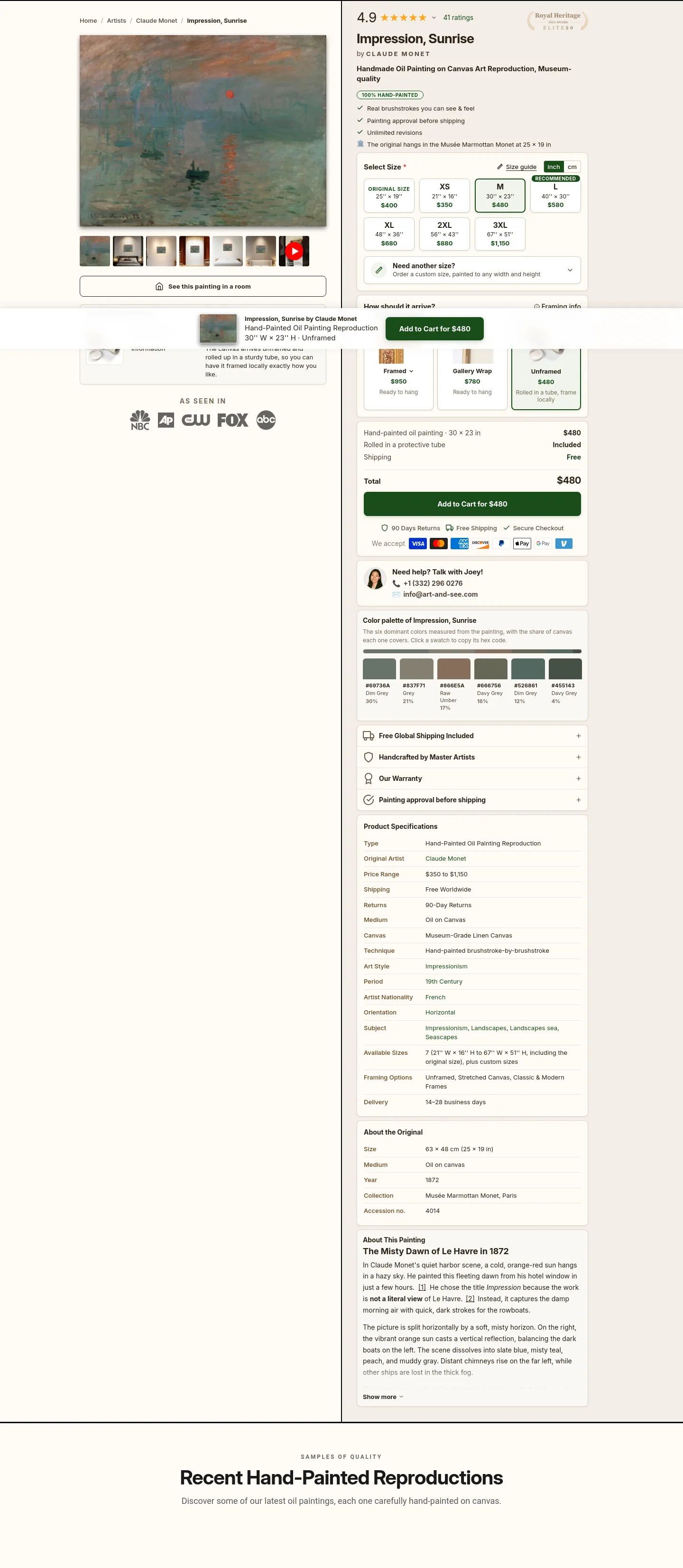 art-and-see.com Hero section