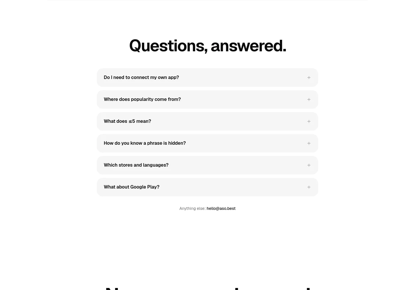 aso.best FAQ section
