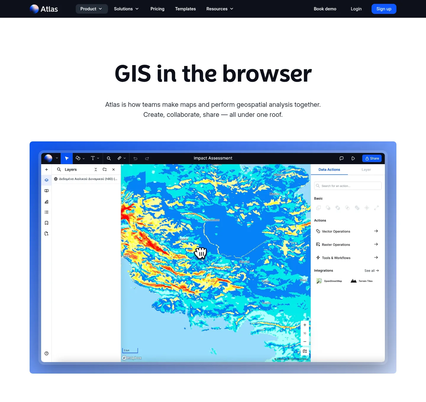 atlas.co — a real Hero section