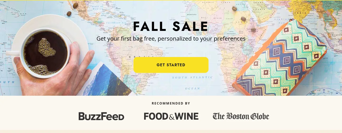 atlascoffeeclub.com Hero section