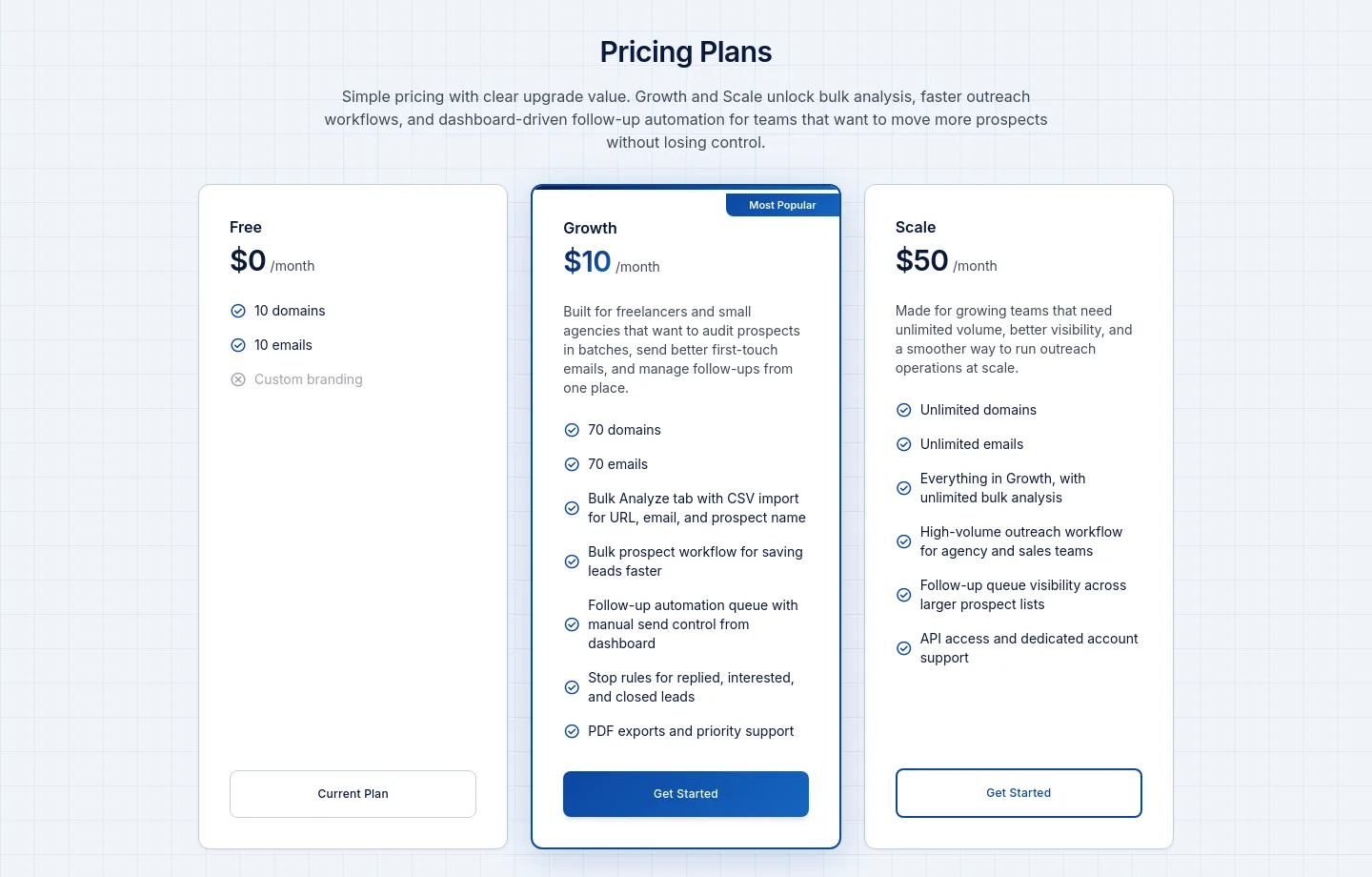 auditpitch.com Pricing section