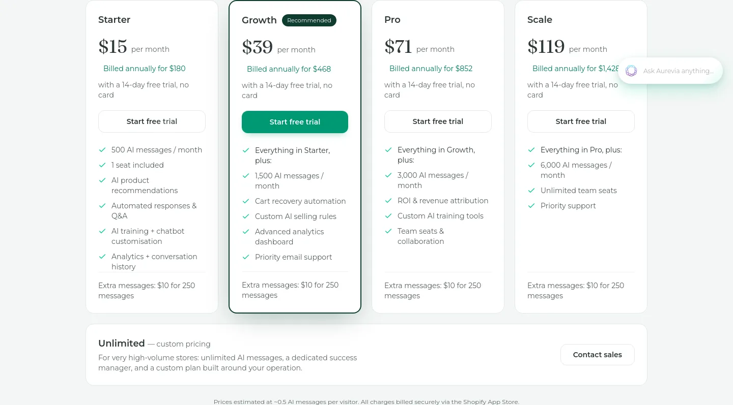 aurevia.io Hero section