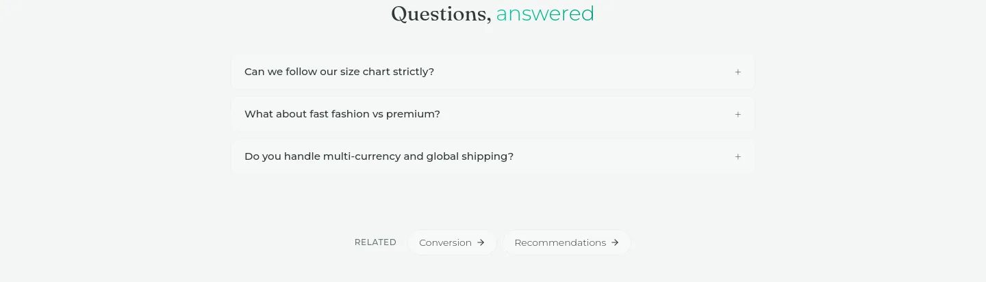 aurevia.io FAQ section