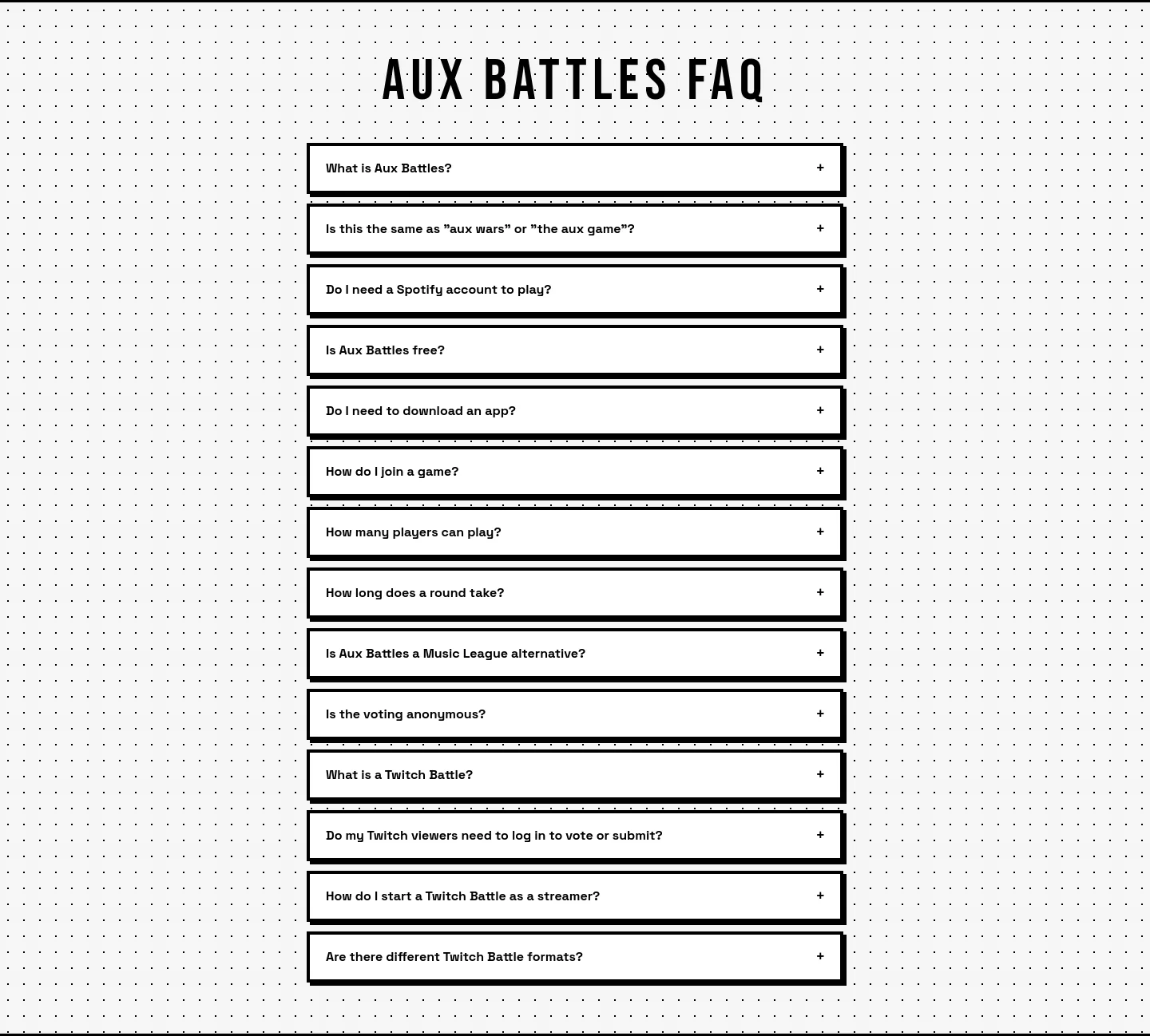 auxbattles.app — a real FAQ section