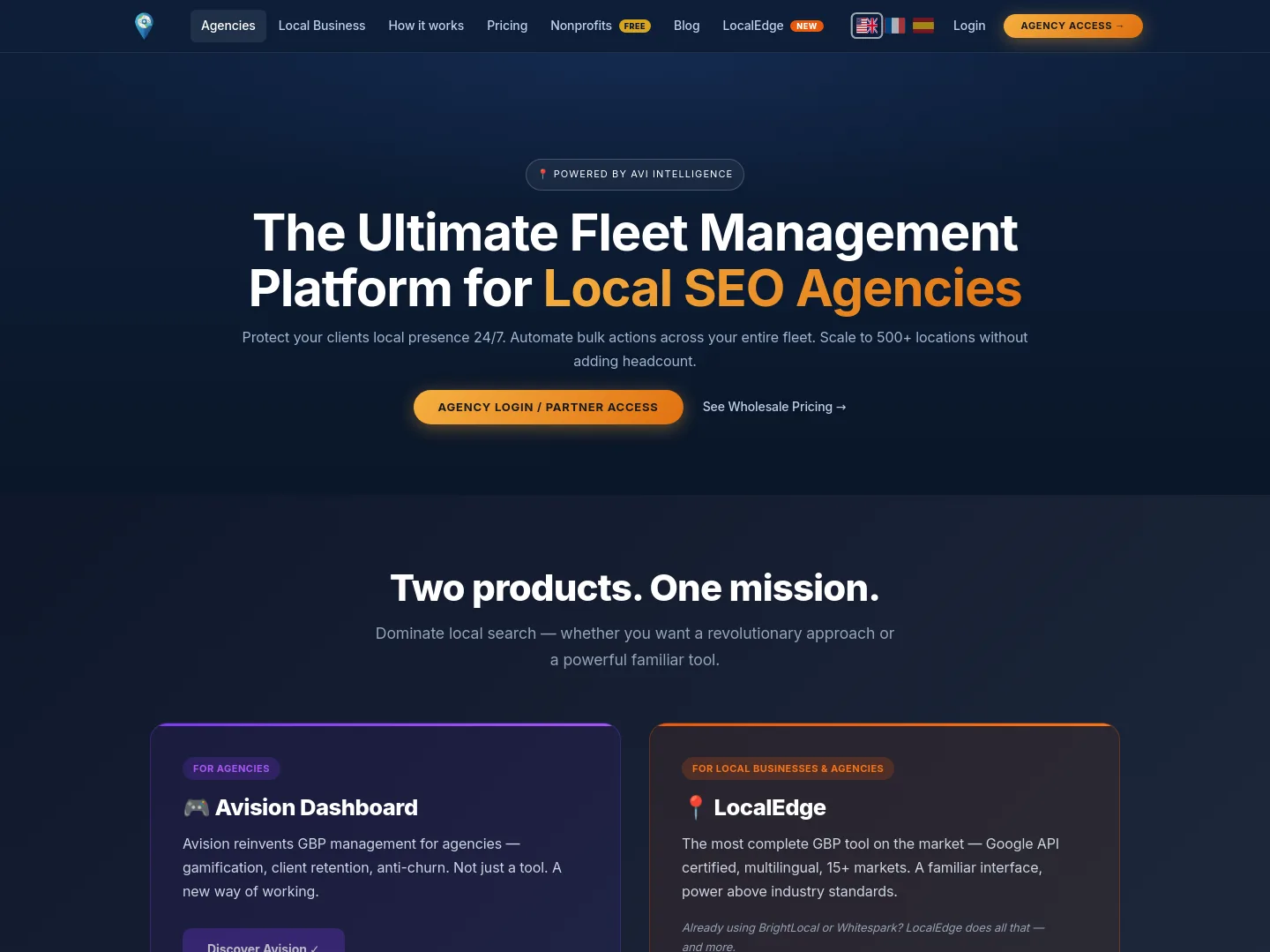 avision.org — a measured funnel