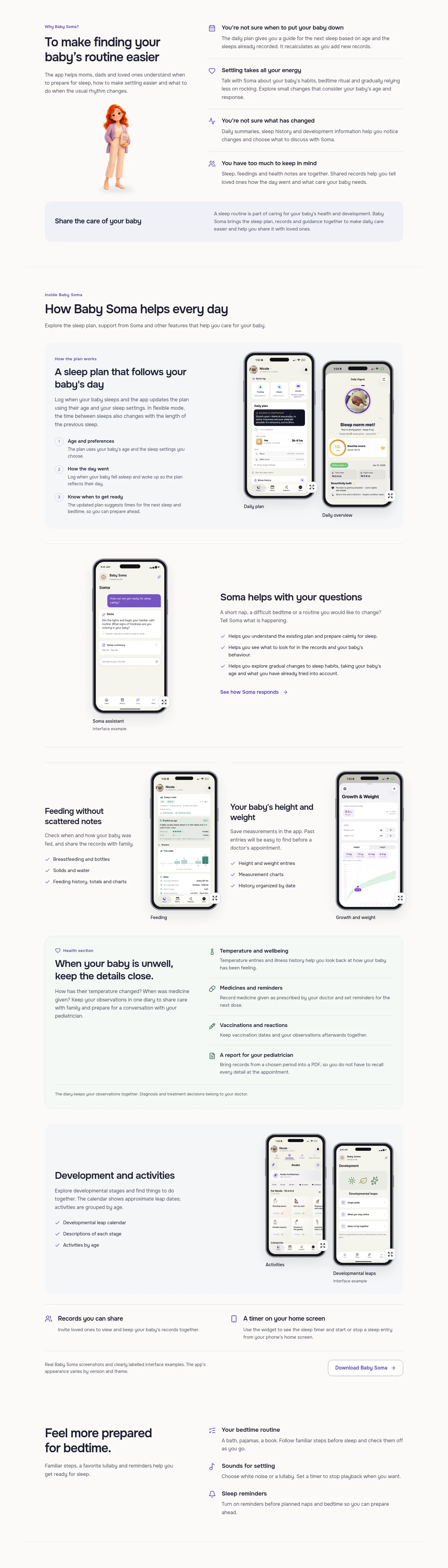 babysoma.app Hero section