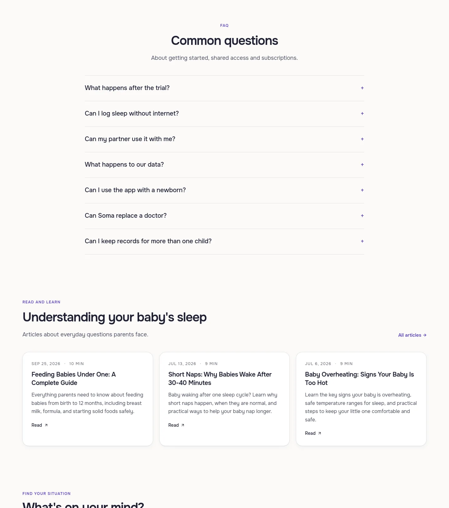 babysoma.app — FAQ
