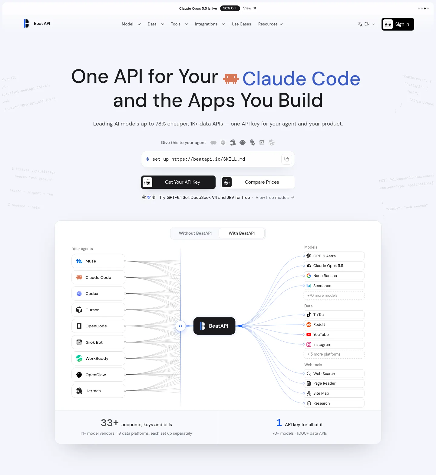 beatapi.io Hero section