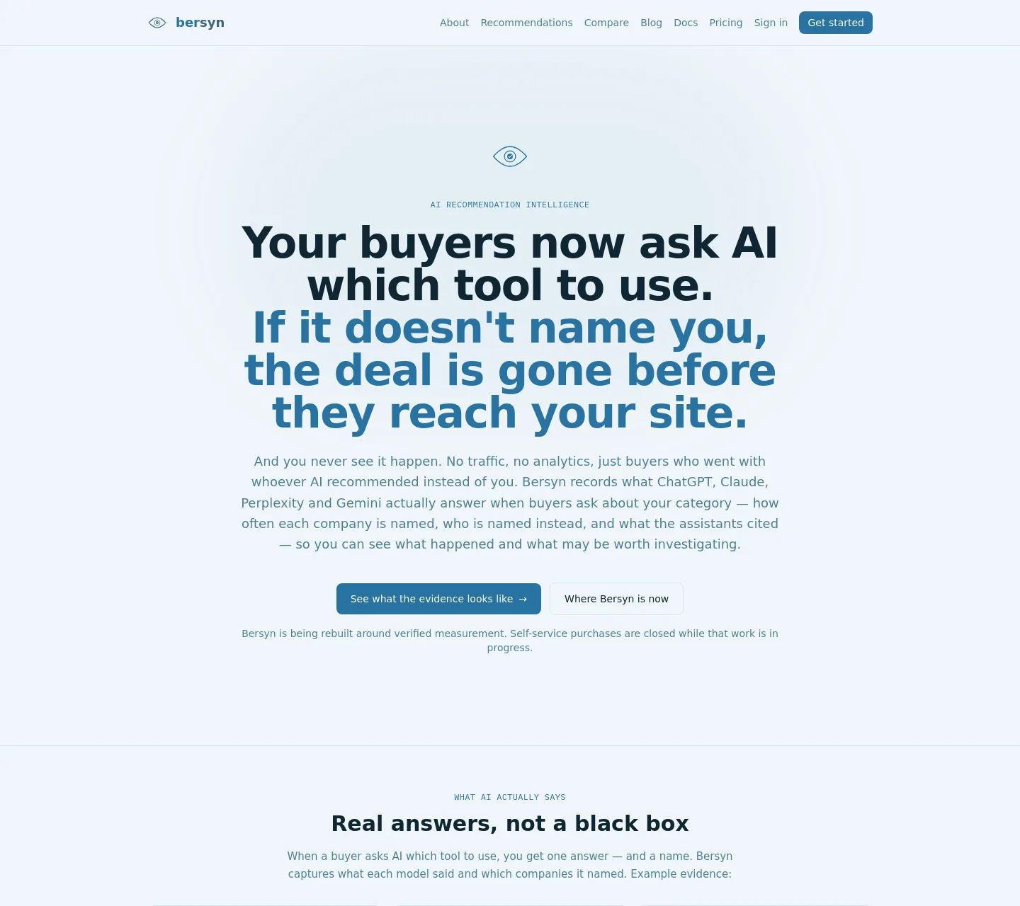 bersyn.com — a measured funnel