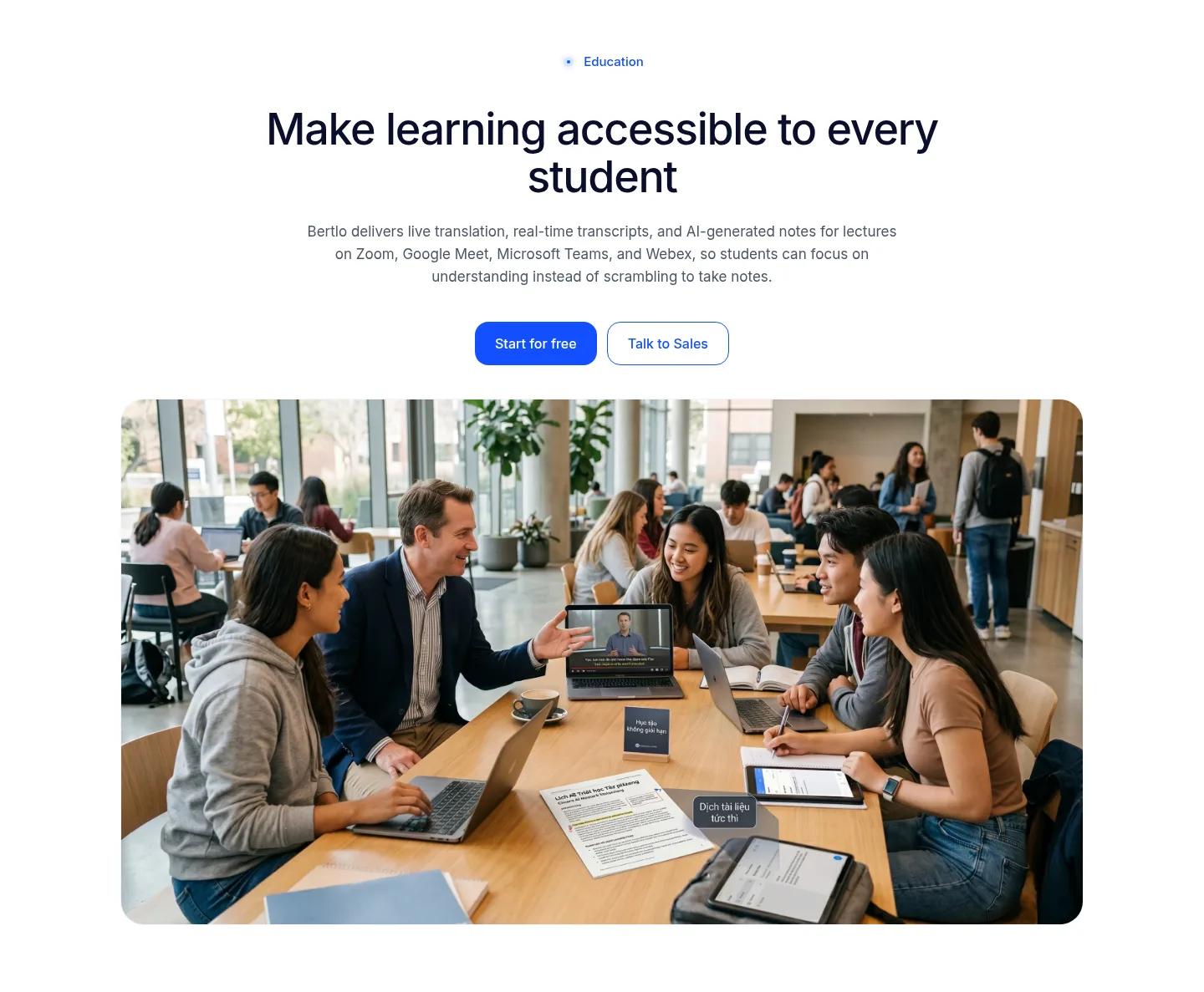 bertlo.com — a real Hero section